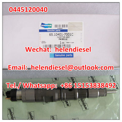 China Echter und neuer -Injektor 0445120040, 0 445 120 040, 65.10401-7001C, 65.10401-7001, 65104017001C, DAEWOO DOOSAN fournisseur