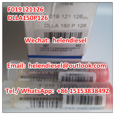 China Echte nagelneue -Einspritzdüse F019121126, F 019 121 126, DLLA150P126, DLLA 150 P 126,  ursprünglich fournisseur