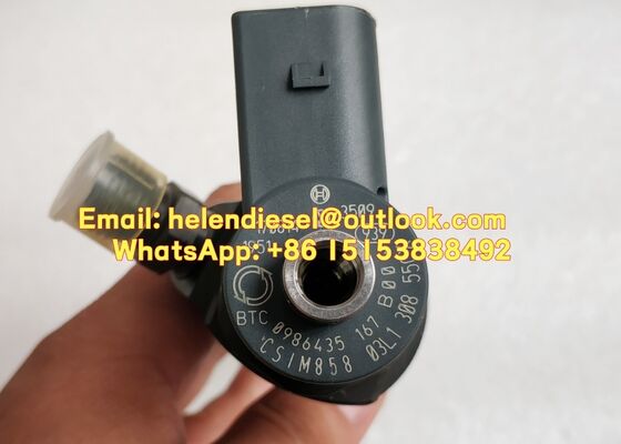 Original und neu 0986435167, 0 986 435 167 Common Rail Diesel Einspritzdüse 0445110369, 0445110368, 0445110646, 0445110647, 03L130277Q, 03L130855CX fournisseur